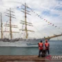 Kapal layar tiang tinggi, KRI Bima Suci. Foto Antara