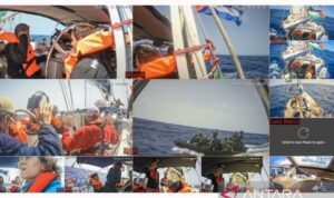Ilustrasi: Cuplikan layar dari video CCTV menunjukkan pasukan Israel menyerang kapal dari Armada Global Sumud yang menuju Gaza di Laut Mediterania, pada 19 Mei 2026. Foto Antara