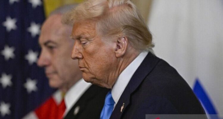 Presiden Amerika Serikat Donald Trump dan Perdana Menteri Israel Benjamin Netanyahu. Foto Antara