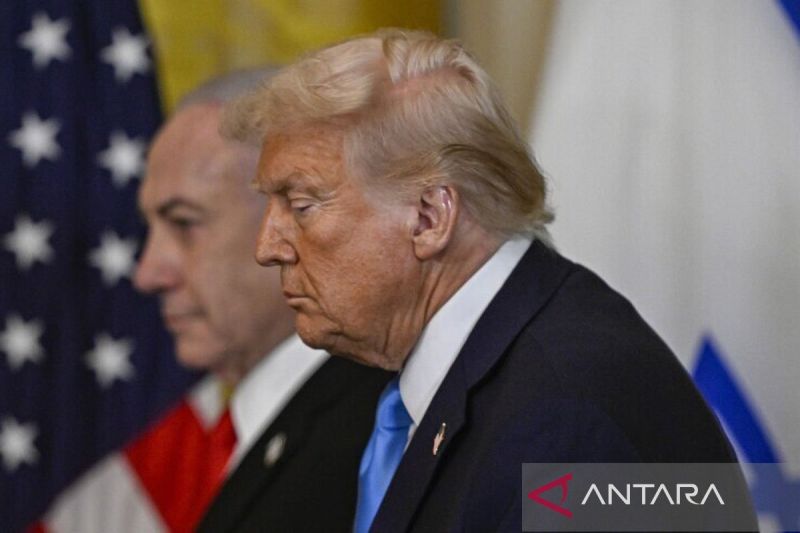 Presiden Amerika Serikat Donald Trump dan Perdana Menteri Israel Benjamin Netanyahu. Foto Antara