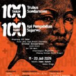 Poster 100 Tahun Trubus Soedarsono. Foto: Indomaritim.com/Fadjri