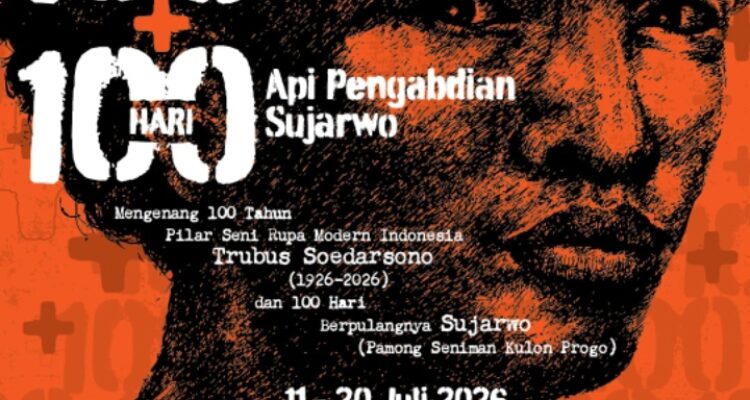 Poster 100 Tahun Trubus Soedarsono. Foto: Indomaritim.com/Fadjri