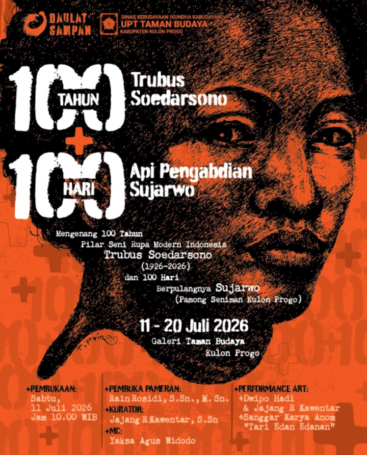 Poster 100 Tahun Trubus Soedarsono. Foto: Indomaritim.com/Fadjri Poster 100 Tahun Trubus Soedarsono. Foto: Indomaritim.com/Fadjri