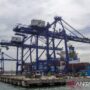 Ilustrasi kapal peti kemas SITC FUJIAN Hong Kong melakukan bongkar muat di Terminal Peti Kemas (TPK) Pelabuhan Batu Ampar, Batam, Kepulauan Riau, Selasa (18/11/2025). Foto Antara