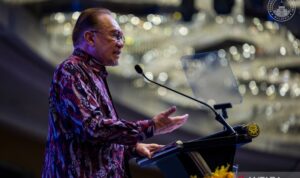Perdana Menteri Malaysia Anwar Ibrahim dalam Pertemuan Meja Bundar Asia-Pasifik ke-39 (APR) di Kuala Lumpur, Malaysia, Kamis (2/6/2026). Foto Antara