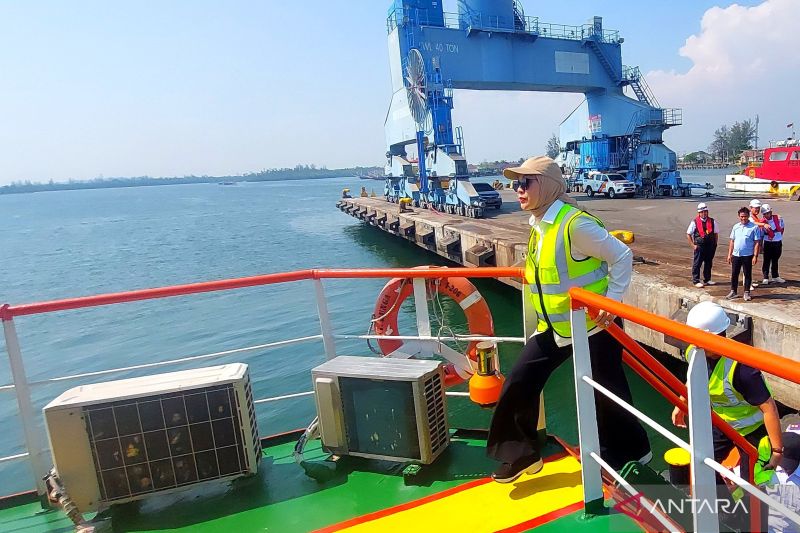 Anggota DPR DPR RI Erna Sari Dewi meninjau langsung pembenahan alur Pelabuhan Pulau Baai Kota Bengkulu, Provinsi Bengkulu di Bengkulu, Selasa. Sumber foto: Antara