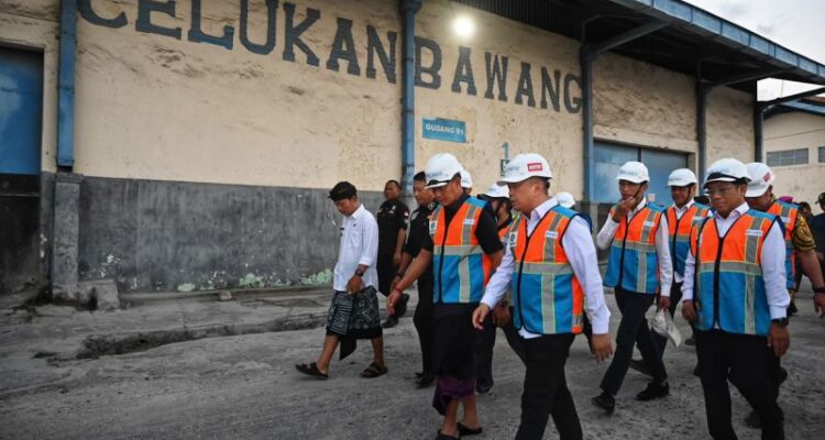 Menteri Perhubungan Dudy Purwagandhi (kanan) meninjau Pelabuhan Celukan Bawang, di Kabupaten Buleleng, Bali, Kamis (9/7/2026). Foto Antara