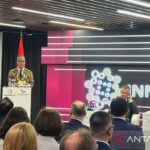 Industry Minister Agus Gumiwang Kartasasmita delivers his remarks at the Russian-Indonesian Industrial Dialogue Business Forum during the INNOPROM 2026 exhibition in Yekaterinburg, Russia, on Tuesday (July 7, 2026). Antara Photo