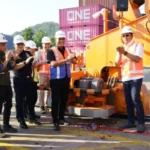 Pelaksanaan peresmian pengoperasian Quay Container Crane (QCC) 004 di Terminal Petikemas Pelabuhan Regional 2 Panjang oleh Pelindo Lampung. Foto Antara
