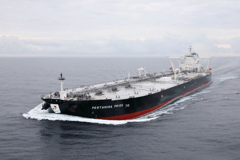 Kapal tanker raksasa "Pertamina Pride" milik PT Pertamina (Persero). Foto Antara.