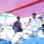 Anggota Komite BPH Migas, Fathul Nugroho (tengah) saat memantau pendistribusian BBM bersubsidi kepada nelayan di Kabupaten Bangka. Sumber Foto: Antara