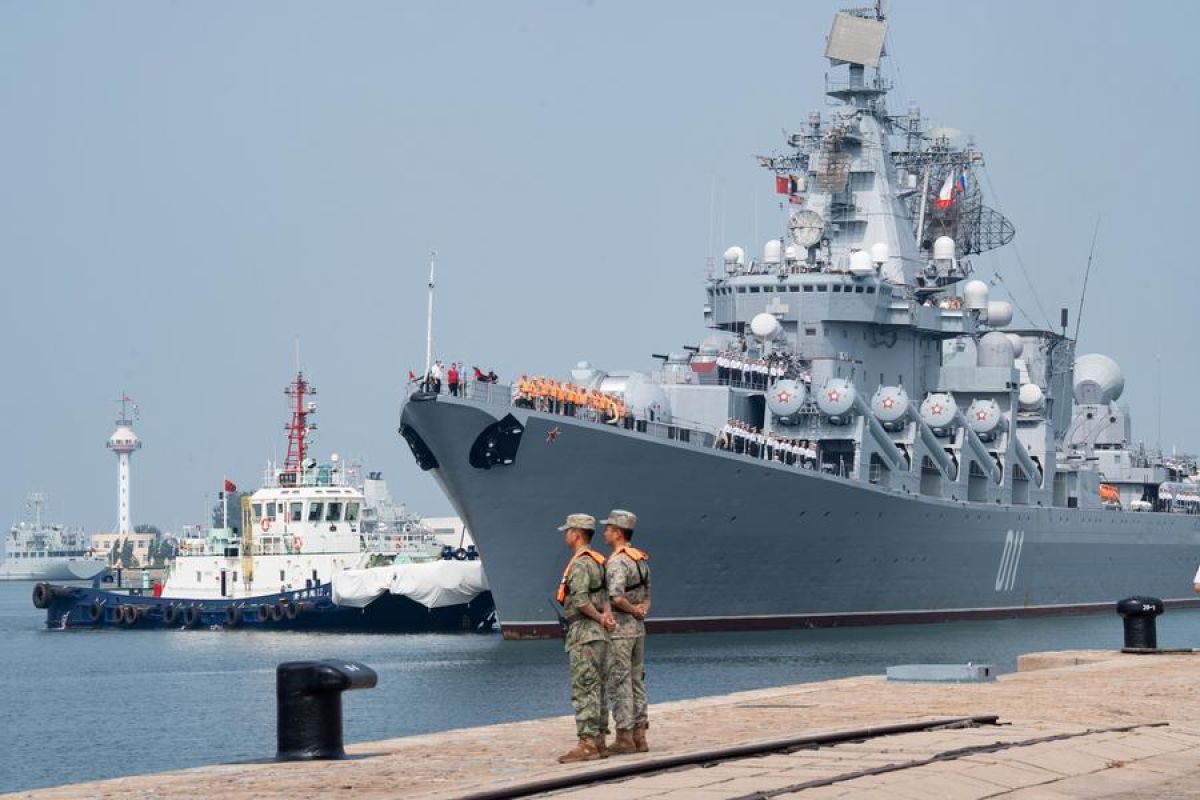 Ilustrasi: Kapal perang China dan Rusia memulai latihan angkatan laut tahunan. Foto Antara Ilustrasi: Kapal perang China dan Rusia memulai latihan angkatan laut tahunan. Foto Antara