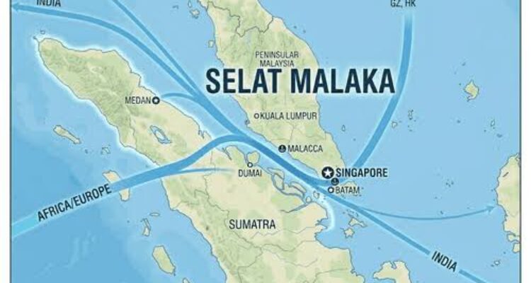Peta Selat Malaka. Foto Antara