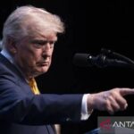 Presiden AS Donald Trump menggelar konferensi pers di Kompleks Kepresidenan sebagai bagian dari KTT NATO ke-36 para Kepala Negara dan Pemerintahan di Ankara, Turkiye, pada 8 Juli 2026. Sumber foto: Antara
