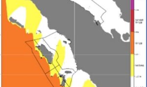 Kondisi sinoptik gelombang laut di sejumlah perairan Sumatera Utara.BMKG mengingatkan nelayan dan pemangku kepentingan lainnya agar waspada potensi terjadinya gelombang tinggi di sejumlah perairan Sumatera Utara yang dapat mencapai empat meter dampak angin kencang. Sumber foto: Antara