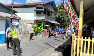Pengamanan Darwin to Banda Neira 2026 oleh Polsek Banda, Maluku Tengah. Sumber foto: Antara