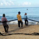 Sejumlah nelayan tradisonal menarik pukat darat di kawasan pantai Mon Mameh, Kecamatan Setia, Kabupaten Aceh Barat Daya, Kamis (27/8/2026). Sumber foto: Antara