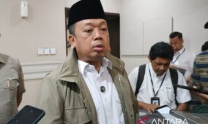 Menteri Agraria dan Tata Ruang (ATR)/Kepala Badan Pertanahan Nasional (BPN) Nusron Wahid memberi keterangan, di Jakarta, Senin (3/8/2026). Sumber foto: Antara