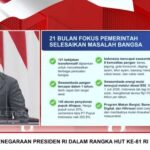 Presiden RI Prabowo Subianto ketika memaparkan sejumlah capaian pemerintah selama 21 bulan kepemimpinannya dalam Sidang Tahunan MPR RI dan Sidang Bersama DPR RI-DPD RI 2026 di Kompleks Parlemen, Senayan, Jakarta, Jumat (14/8/2026). Sumber foto: indomaritim.com/As