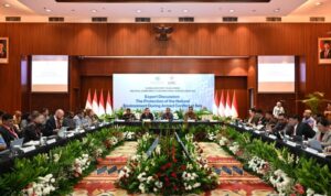 The Indonesian Ministry of Foreign Affairs and the International Committee of the Red Cross (ICRC) Regional Delegation for Indonesia and Timor-Leste hosted an expert discussion in Jakarta, Indonesia, on August 5–6, 2026. The event was held under the framework of the Naval Warfare Workstream of the Global Initiative to Galvanise Political Commitment to International Humanitarian Law (Global IHL Initiative). Photo Source: Antara News Agency