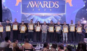 Inovasi Easy Access Zone Integration (EAZI) PT Terminal Teluk Lamong (TTL) meraih Radar Surabaya Awards 2026 pada kategori Perusahaan dengan Inovasi & Sinergi Logistik Maritim Terbaik di Surabaya, Jawa Timur. Sumber foto: Antara