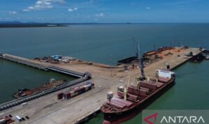 Pemerintah Provinsi Kalimantan Barat mendorong optimalisasi Pelabuhan Kijing sebagai pelabuhan internasional untuk memperkuat konektivitas perdagangan dan meningkatkan efisiensi ekspor komoditas unggulan daerah. Sumber foto: Antara Pemerintah Provinsi Kalimantan Barat mendorong optimalisasi Pelabuhan Kijing sebagai pelabuhan internasional untuk memperkuat konektivitas perdagangan dan meningkatkan efisiensi ekspor komoditas unggulan daerah. Sumber foto: Antara