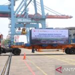 Pelepasan ekspor komoditas Alumina Hydroxide dan Alumina Oxide di Pelabuhan Dwikora Pontianak, Kalbar, Jumat (7/8/2026). Sumber foto: Antara
