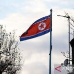 Ilustrasi - Bendera nasional Korea Utara. Sumber foto: Antara