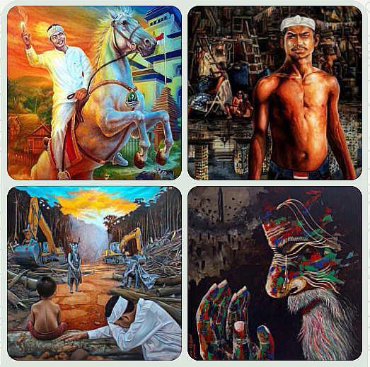 Beberapa karya seni tentang Kand Dedi Mulyadi yang dipamerkan. Sumber Foto: Dok. Galeri Panyawangan Beberapa karya seni tentang Kang Dedi Mulyadi yang dipamerkan. Sumber Foto: Dok. Galeri Panyawangan