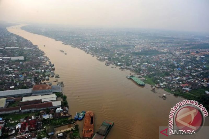 Sungai Kapuas yang terletak di Kota Pontianak, Kalbar. Sumber foto: Antara