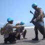 Para calon Kontingen Garuda Bhayangkara Satgas FPU 8 MINUSCA mengikuti rangkaian Latihan Pra Tugas (Latpragas) dan Jalan Juang yang diisi dengan aksi sosial bersih Pantai Parangtritis, Kabupaten Bantul, Daerah Istimewa Yogyakarta, Senin (7/9/2026). Sumber foto: Antara
