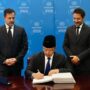 Menteri Luar Negeri Sugiono mewakili Pemerintah Indonesia menandatangani Konvensi PBB tentang Kejahatan Siber di Markas Besar PBB di New York, Amerika Serikat pada Kamis (24/9/2026). Sumber foto: Antara