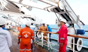 Suasana penyelenggaraan Fleet Safety Excellence Award 2026 yang digelar PT Pelni sebagai upaya memperkuat budaya keselamatan di seluruh armada perusahaan. Sumber foto: Antara Suasana penyelenggaraan Fleet Safety Excellence Award 2026 yang digelar PT Pelni sebagai upaya memperkuat budaya keselamatan di seluruh armada perusahaan. Sumber foto: Antara