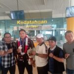 Penyambutan atlet Jambi yang berhasil meraih medali perak Asian Games di Jepang tiba di Jambi. Sumber foto: Antara