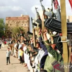 Ilustrasi - Kelompok milisi bersenjata Houthi. Sumber foto: Antara