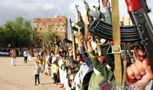 Ilustrasi - Kelompok milisi bersenjata Houthi. Sumber foto: Antara