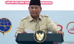 Tangkapan layar - Presiden Prabowo Subianto memberikan sambutan dalam peresmian LRT Jalur Kelapa Gading-Manggarai di Stasiun Manggarai, Jakarta, Rabu (16/9/2026). Sumber foto: Antara