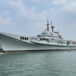 Kapal induk ITS Giuseppe Garibaldi yang akan berpangkalan di Lampung setelah menjadi KRI Sriwijaya-100. Sumber foto: indomaritim.com/RR