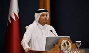 Perdana Menteri sekaligus Menteri Luar Negeri Qatar, Syekh Mohammed bin Abdulrahman Al Thani. Sumber foto: Antara
