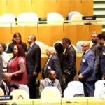 Tangkapan layar kursi delegasi Indonesia yang kosong menyusul aksi "walk out" oleh delegasi Indonesia dan sejumlah negara lainnya sebagai protes terhadap Benjamin Netanyahu di Markas PBB, New York, Kamis (24/9/2026) waktu setempat. Sumber foto: Antara