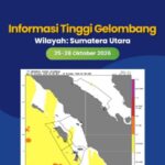 Sinoptik kondisi perairan Sumatera Utara pada 25-28 Oktober 2026. Sumber foto: Antara