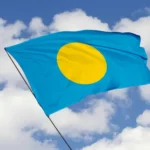 Bendera Republik Palau. Sumber foto: indomaritim.com/Ist