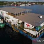 Kapal rumah sakit apung, Nusa Waluya II. Sumber foto: Antara