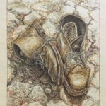 Karya perupa Deden Imanudi, Sepatuku #1. Sumber foto: indomaritim.com/ist