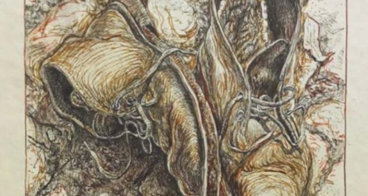 Karya perupa Deden Imanudi, Sepatuku #1. Sumber foto: indomaritim.com/ist