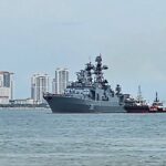 Tiga Kapal perang Rusia tiba di Penang, Malaysia setelah berkunjung ke Tanjung Priok. Sumber foto: Angkatan Laut Malaysia