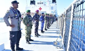 KRI dr. Wahidin Sudirohusodo-991 (WSH-991) tiba di Honiara, Kepulauan Solomon, 18 Oktober 2026. Kapal itu membawa Satgas Gabungan Terpadu Port Visit 2026. Sumber foto: Dispenal KRI dr. Wahidin KRI dr. Wahidin Sudirohusodo-991 (WSH-991) tiba di Honiara, Kepulauan Solomon, 18 Oktober 2026. Kapal itu membawa Satgas Gabungan Terpadu Port Visit 2026. Sumber foto: Dispenal