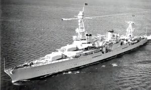 Foto kapal perang AS, USS Houston CA-30. Sumber foto: Humas KKP Foto kapal perang AS, USS Houston CA-30. Sumber foto: Humas KKP