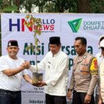 Bakti sosial penanaman bibit pohon. Sumber foto: indomaritim.com/ist