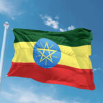 Bendera nasional Ethiopia. Sumber foto: indomaritim.com/Ist